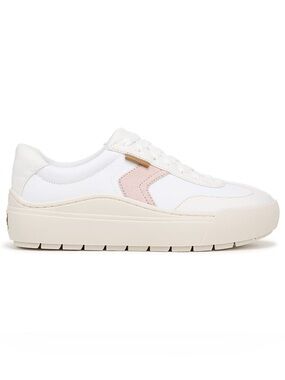 Dr. Scholl’s TIME OFF WIN Creamy White/Pink Suede Canvas Sneakers Size 11